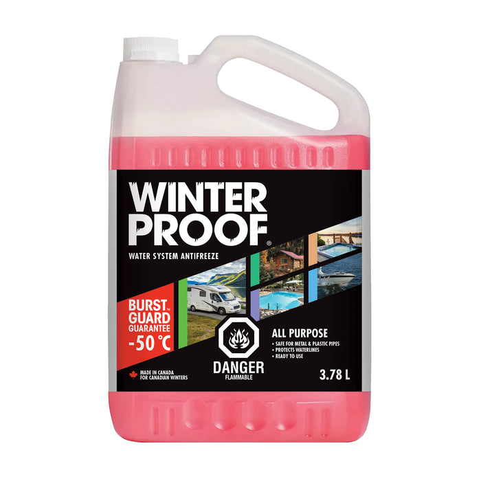 Recochem (746) 35-364WPX52 WinterProof™ - All Purpose Water System Antifreeze with BurstGuard™ Guarantee -50°C, 3.78 L