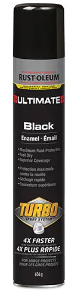 Rust-Oleum 352467 HIGH PERFORMANCE ULTIMATE Turbo Spray Paint - Gloss Black - 656 g