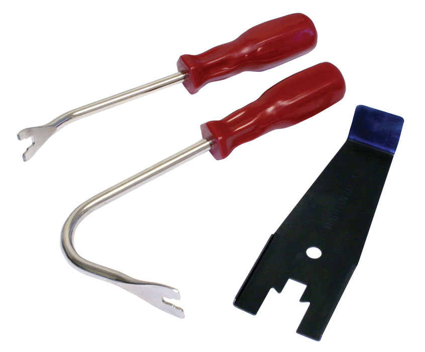 Lisle (371) 35440 Body Trim Tool Set, 3 Piece Clip Remover helps remove door handle and window cra