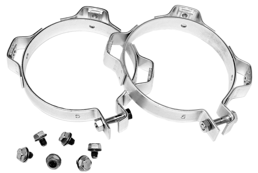 Walker (670) 35442 5" Diameter Zinc Plated Walker Muffler Heat Shield Clamp Kit (Pair)