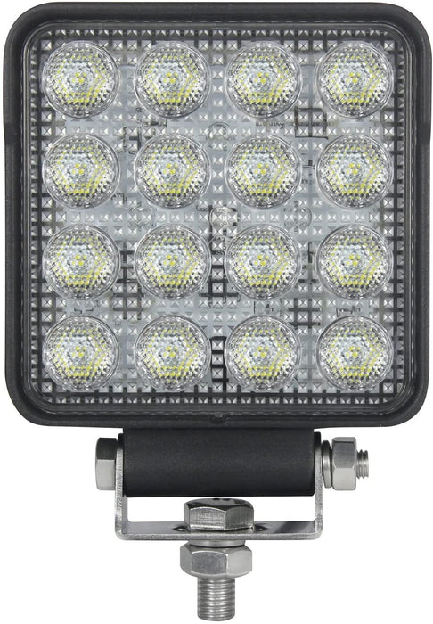 Hella (526) 357106012 Hella LED-Worklight 4 SQ S2000 - 24/12V - 2500lm - mounting/Bolted - Swivelling Mounting Bracket - Short distance lighting - Cable: 500mm - Plug: open cable ends