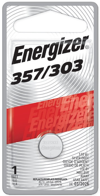 Energizer 357BPZ Energizer 357/303 Silver Oxide Button Battery, 1-Pack