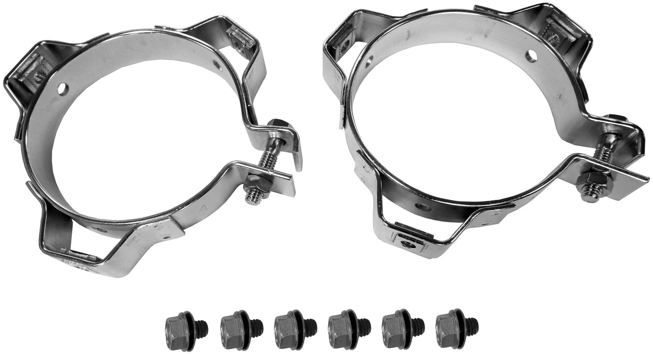 Walker (670) 35884 4" Diameter Chrome Walker Muffler Heat Shield Clamp Kit (Pair)