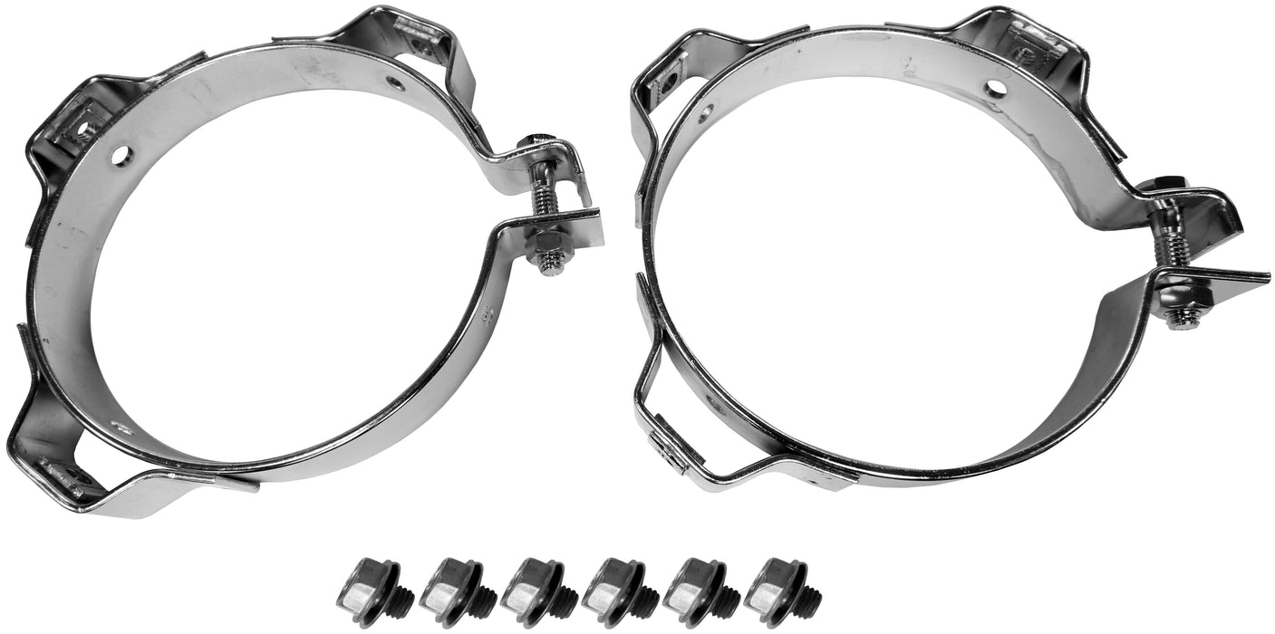 Walker 35885 5" Diameter Chrome Walker Muffler Heat Shield Clamp Kit (Pair)