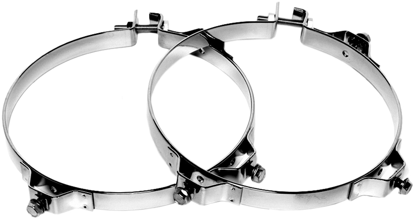 Walker (670) 35933 180° MUFFLER SHIELD CLAMP KIT. Chrome Clamp Kit for 10" Diameter Muffler.