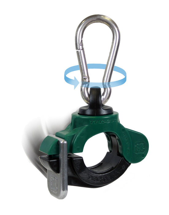 Tectran (667) 360125ST 1.25" ID TEC-360 SWIVEL CLAMP, GREEN WITH 360 SWIVEL - STAINLESS STEEL CLIP