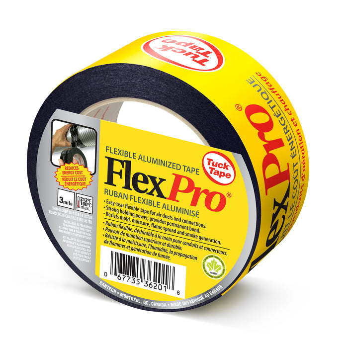 Cantech (111) 362-01 Cantech 36200 FlexPro Black Flexible Duct Tape 48 MM X 50 M
