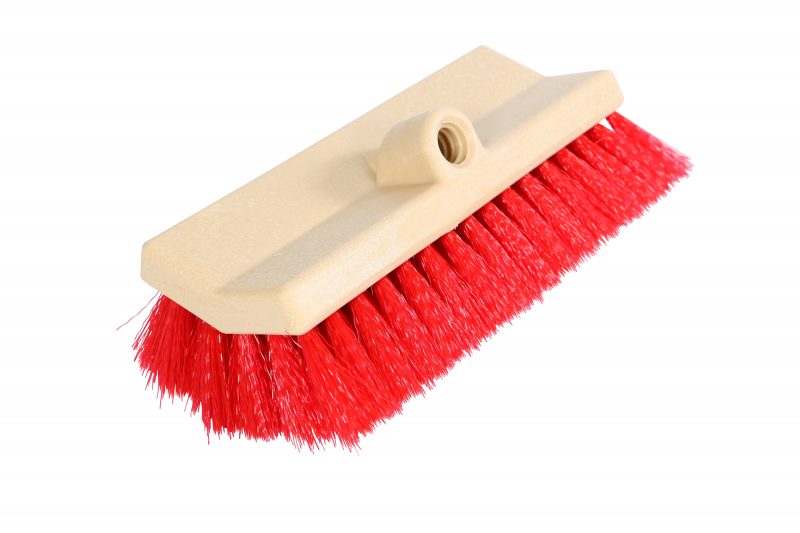 Globe 3625 10" Bi-Level Brush Stiff Red Fibre