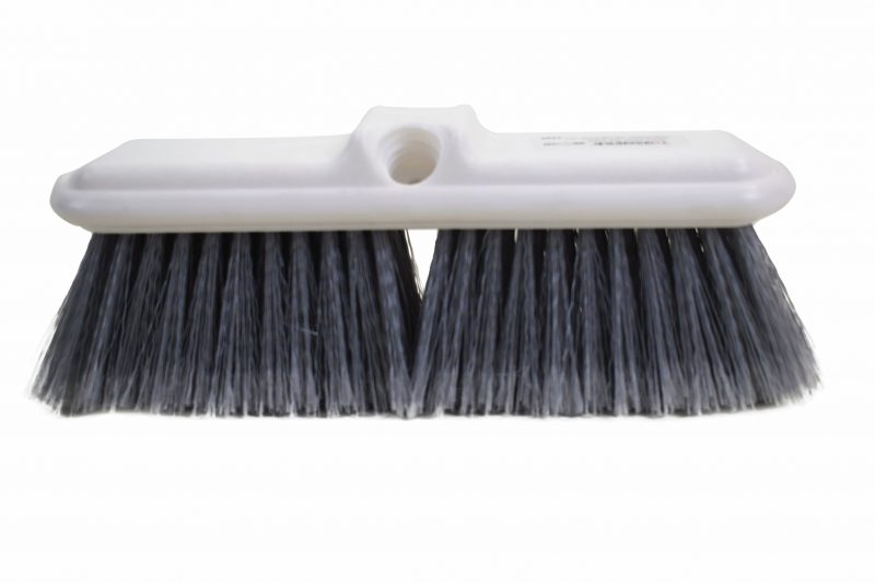 Globe 3627 10" Acid Resistant Brush with Bumper Grey Fiber