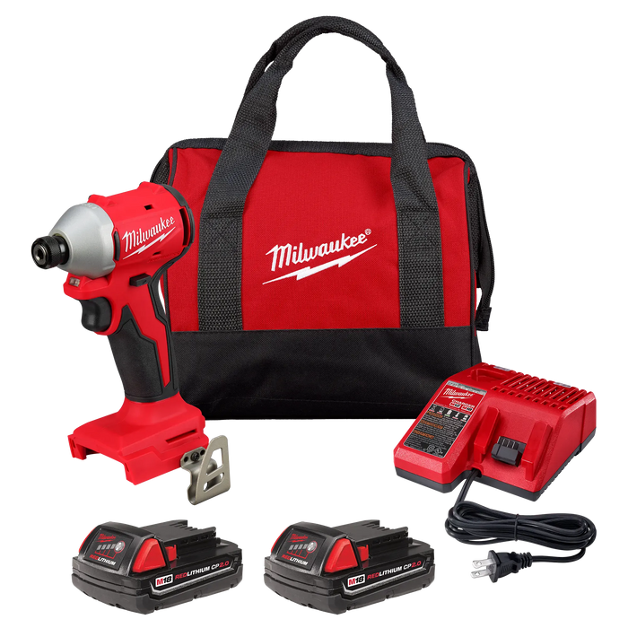 Milwaukee (366) 3650-22CT Milwaukee M18™ Compact Brushless 1/4" Hex Impact Driver Kit