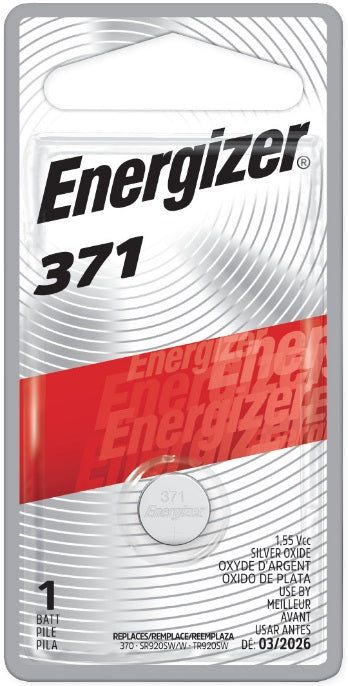 Energizer (831) 371BPZ Energizer 371 Silver Oxide Button Battery, 1-Pack