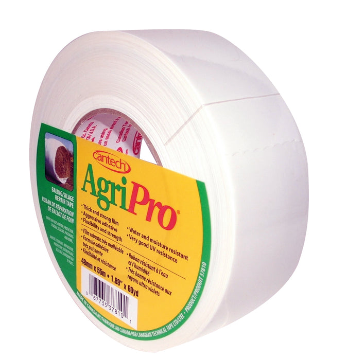 Cantech (111) 378-10 48mm x 55m AGRIPRO RESISTANT BALING TAPE WHITE
