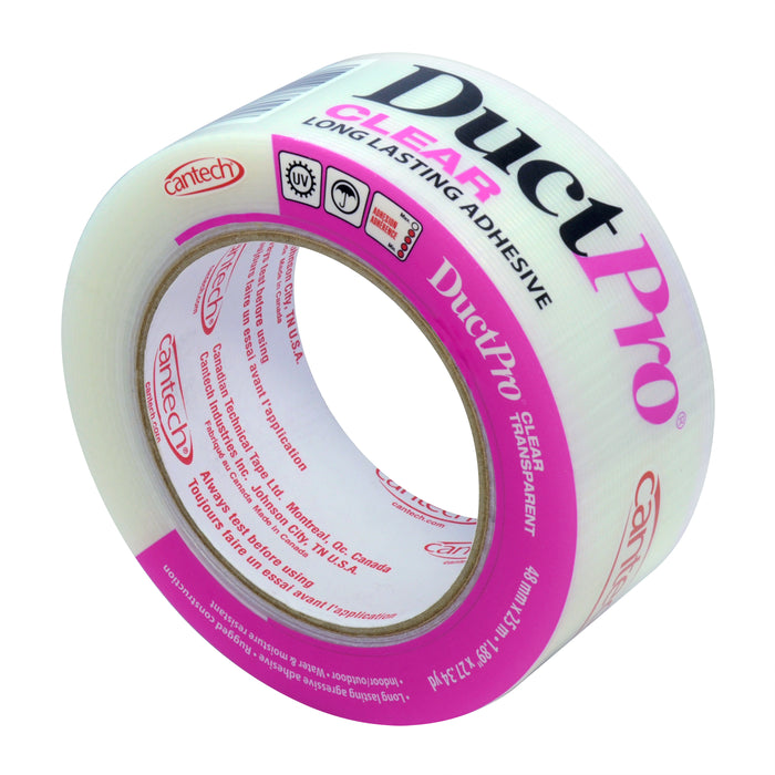 Cantech 380-25 48mm x 25m CLEAR DUCTPRO TAPE