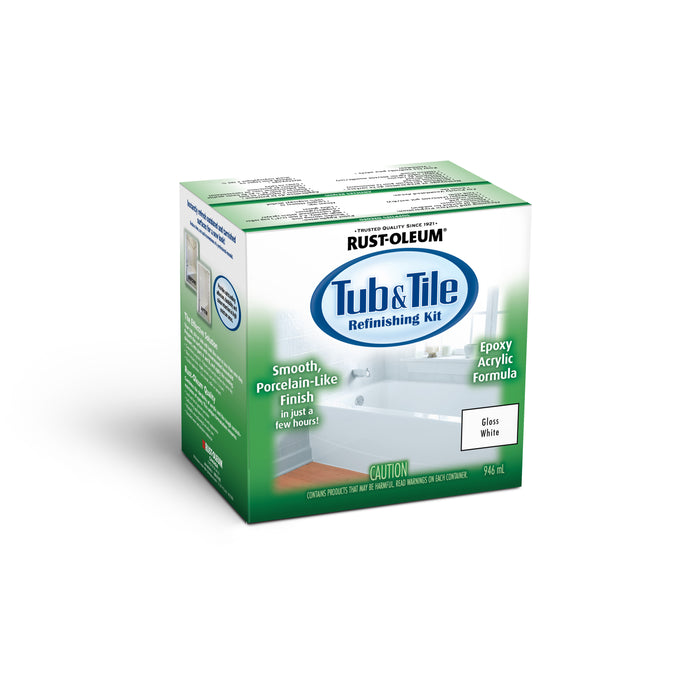 Rust-Oleum 386626 Rust-Oleum Specialty Tub & Tile Refinishing Kit in Gloss White, 920 mL