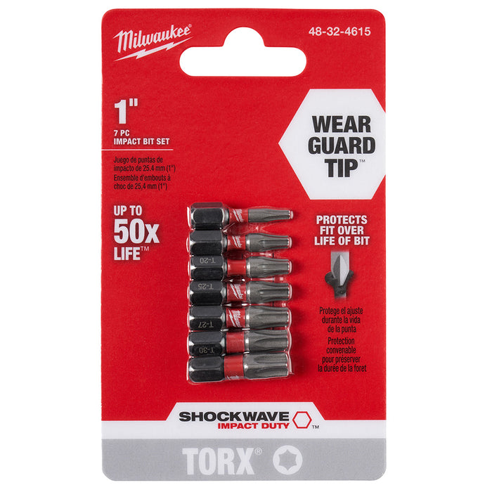 Milwaukee 48-32-4615CA 7PC TORX 1" INSERT BIT SET