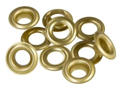 H. Paulin (680) 400-960 Paulin 1/2" Brass Tarp Grommets, 10 Pcs