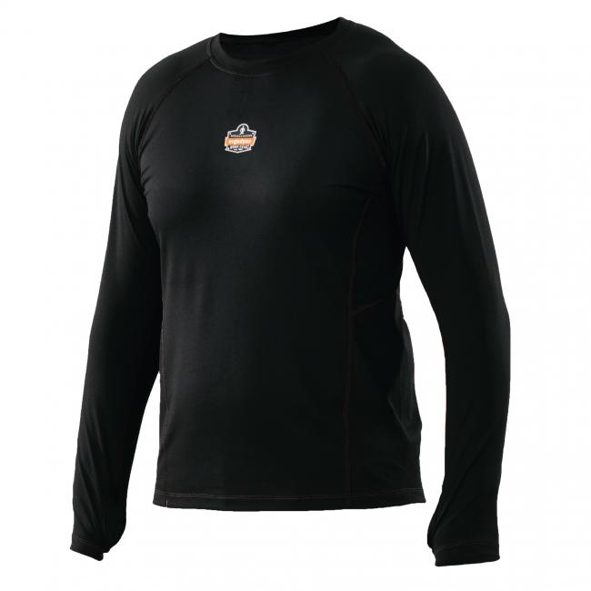 Ergodyne 40205 Blk Xl Midweight Long Sleeve Base Layer Shirt - 240G