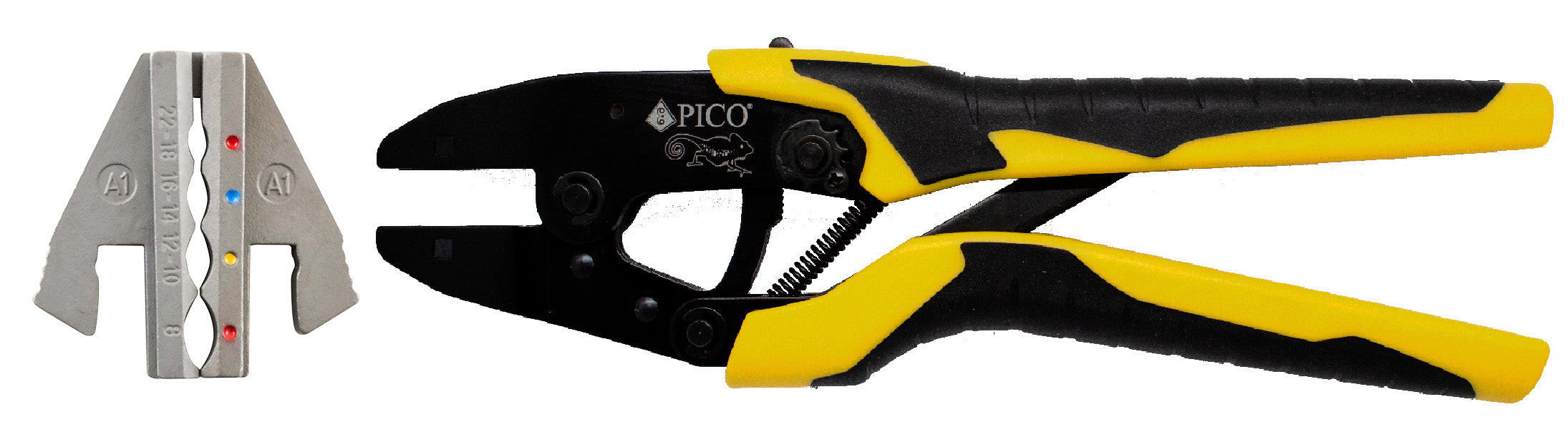 Pico (931) 406-91 1 SET 10" CAMÉLÉON RACHET CRIMP TOOL & HEAT SHRINK CONNECTOR DIE (8-22 AWG)