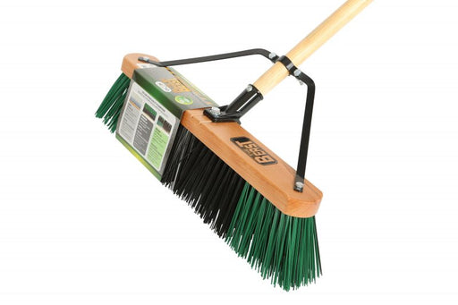 Globe 4065 18" Assembled Wood Block Contractor push broom-Rough-High Fibers