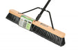 Globe 4067 24" Assembled Wood Block Commercial push broom head-Medium w/ 54" metal handle