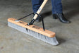 Globe 4068 The Beast™ Assembled Wood Block Contractor Push Brooms - 36 Inch Soft Bristles