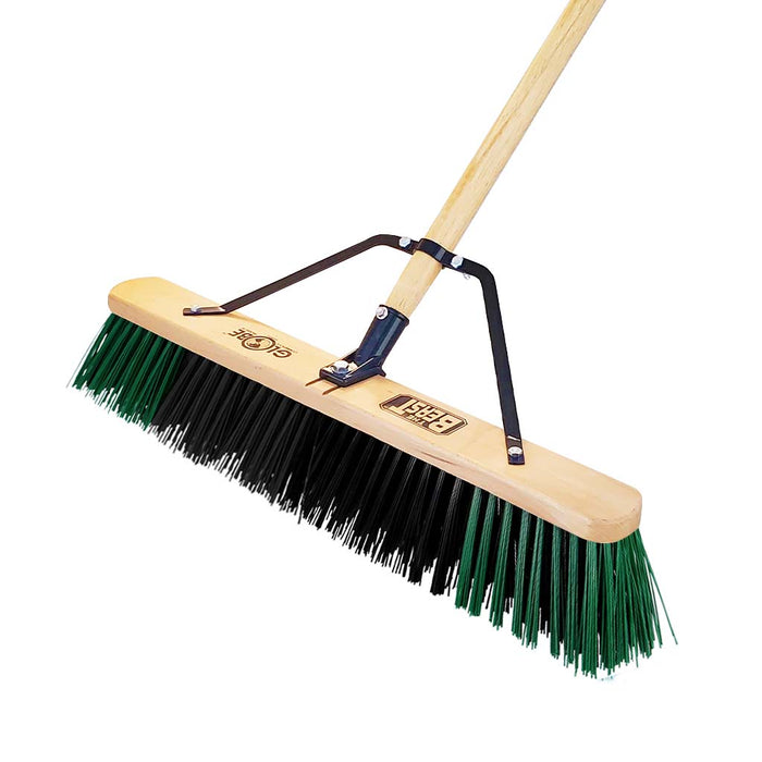 Globe (613) 4069 The Beast™ Assembled Wood Block Contractor Push Brooms - 36"L Head/ Medium Bristles / Black