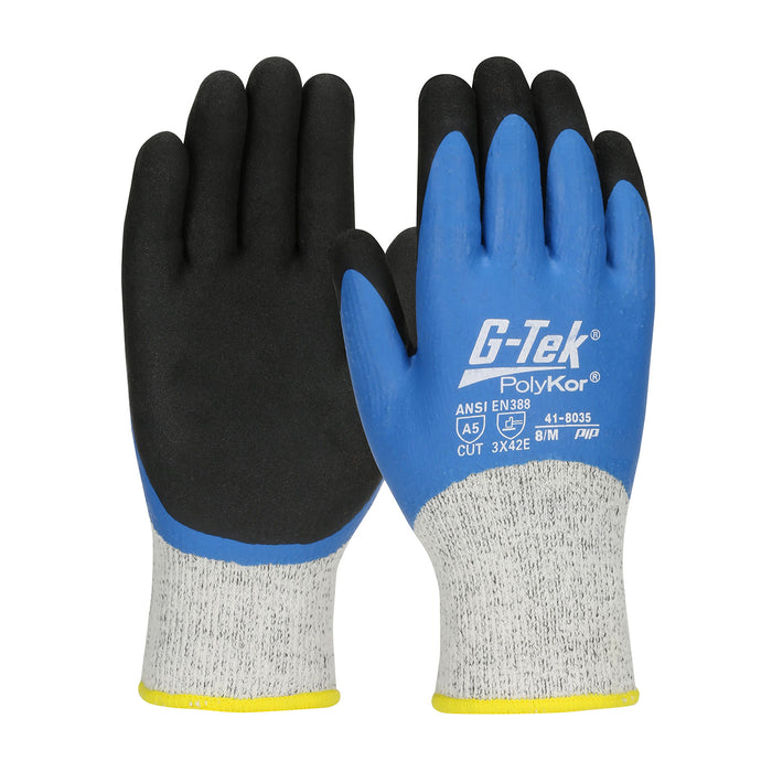 PIP Canada (449) GP418035XL 12-PAIR G-TEK® Seamless Knit Single-Layer PolyKor®/ Acrylic Blend Glove with Double-Dip Latex MicroSurface Grip on Full Hand - XLARGE