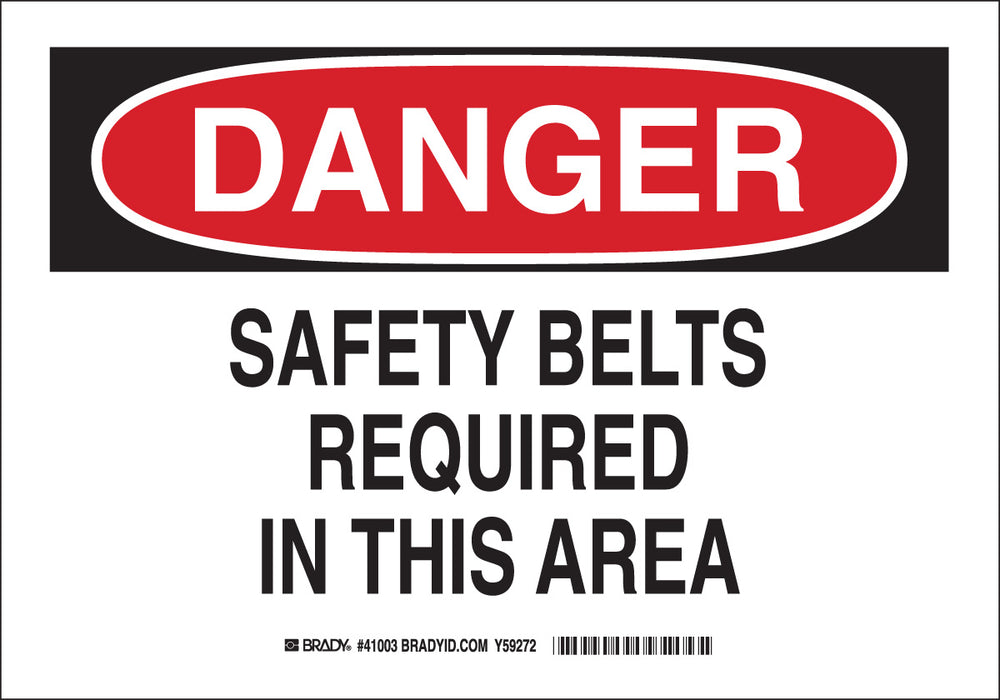 Brady 41003 B-555 Alum Safety Sign