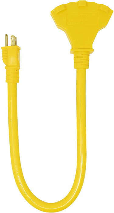 Southwire 4112SW8802 2ft SJTW 12/3 Three-Way Power Block (Yellow)