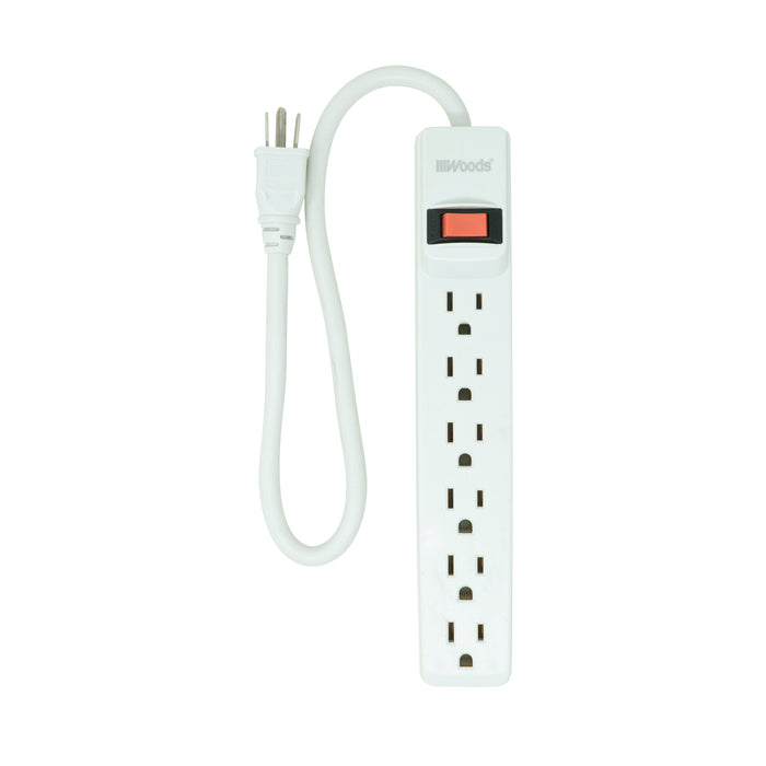Southwire 41345 WOODS 6-Outlet Surge Strip With 1.5’ Cord