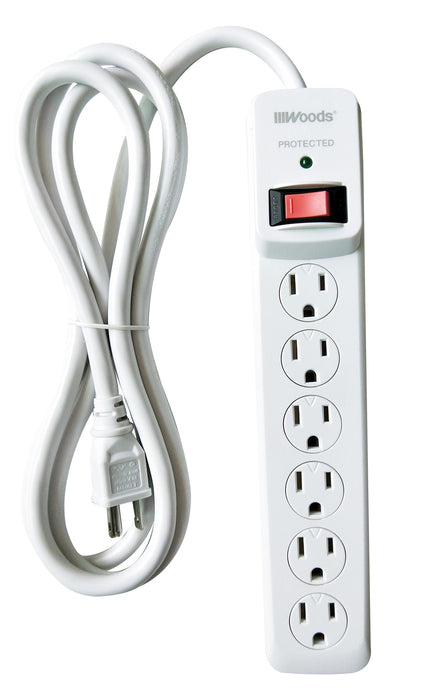 Southwire 41446 SURGE, 6 OUT SURGE 680J 6' CORD - WHITE