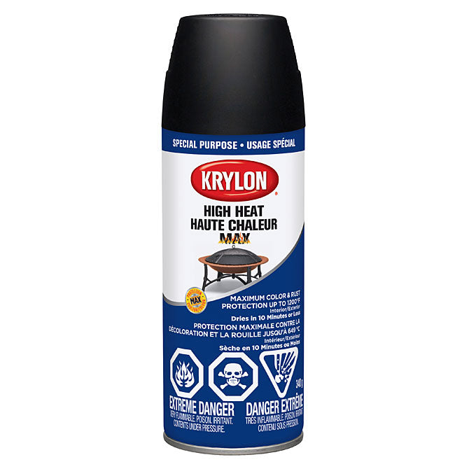 Sherwin Williams (435) 41607 Krylon High Heat Max, Black, 340 g