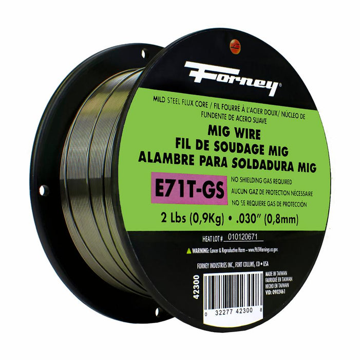 Forney (332) 42300 E71T-GS Self, Steel Flux-Core Welding Wire, .030 in x 2 Pound