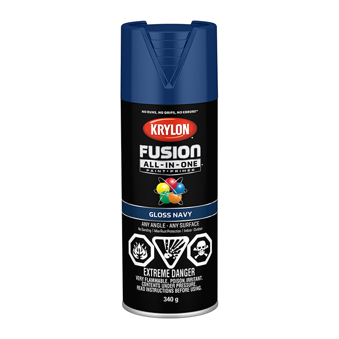 Sherwin Williams (435) 42714 Krylon Fusion All-In-One, Gloss, Navy, 340 g