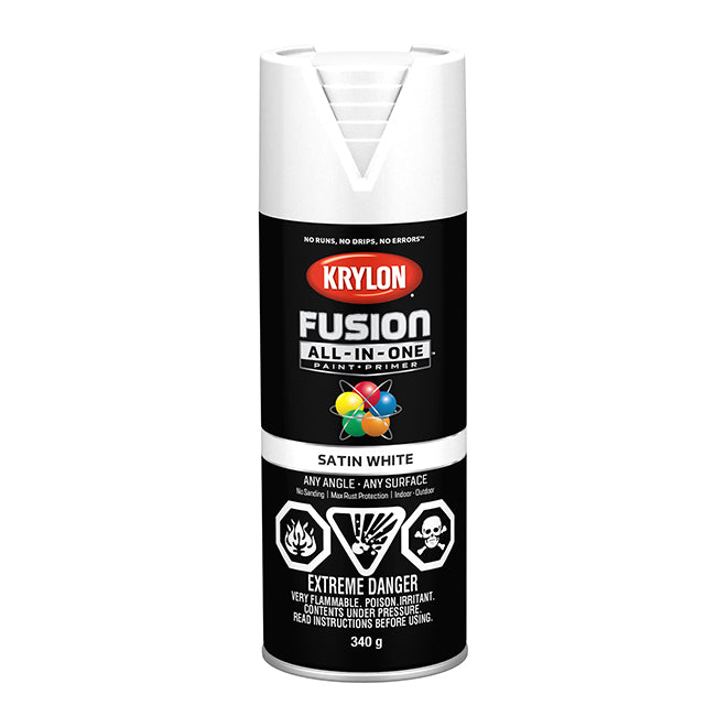 Sherwin Williams (435) 42753 Krylon Fusion All-In-One, Satin, White, 340 g