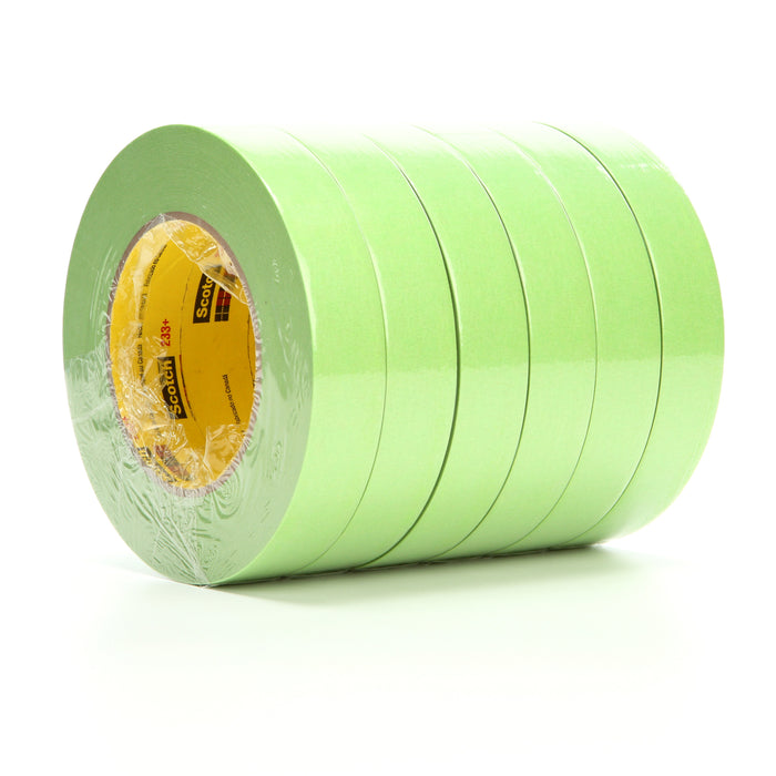 3M (815) 26336 3M™ Scotch® Performance Masking Tape 233+, 26336, 0.95 in x 180 ft (24 mm x 55 m), Colour: Green, 3M Stock No. 7000048804