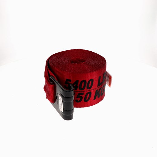 Ancra (880) 43795-60-30 4” X 30’ RED WINCH STRAP W/FLAT HOOK