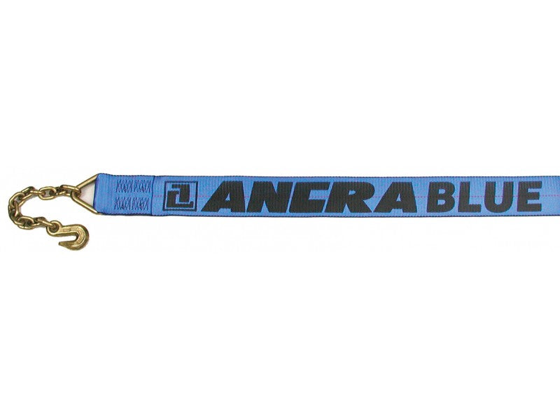 Ancra 43795-85-30 4"x30' ANCRA BLUE Strap w/ Chain Anchor