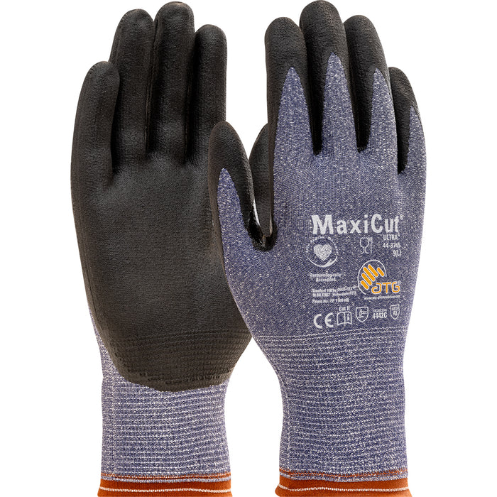 PIP Canada (449) GP443745/L Maxicut® Ultra™ Size- L Seamless Knit Engineered Yarn Glove With Premium Nitrile Coated Microfoam Grip On Palm & Fingers - Touchscreen Compatible, 12 pack