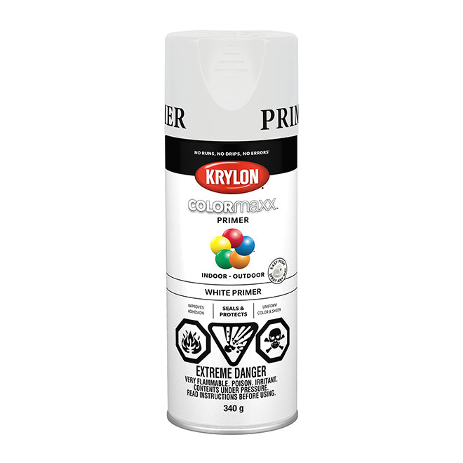 Sherwin Williams 45584 Krylon COLORmaxx Paint + Primer, White Primer, 340 g
