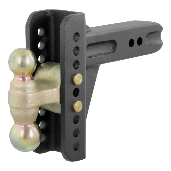 Curt 45902 Adjustable Channel Mount with Dual Ball (2-1/2" Shank, 20,000 lbs., 6" Drop)