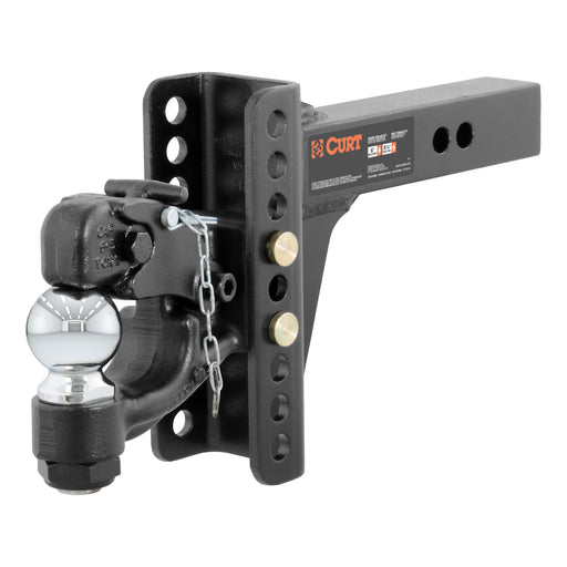 Curt 45907 Adjustable Channel Mount with 2-5/16" Ball & Pintle (2" Shank, 13,000 lbs.)