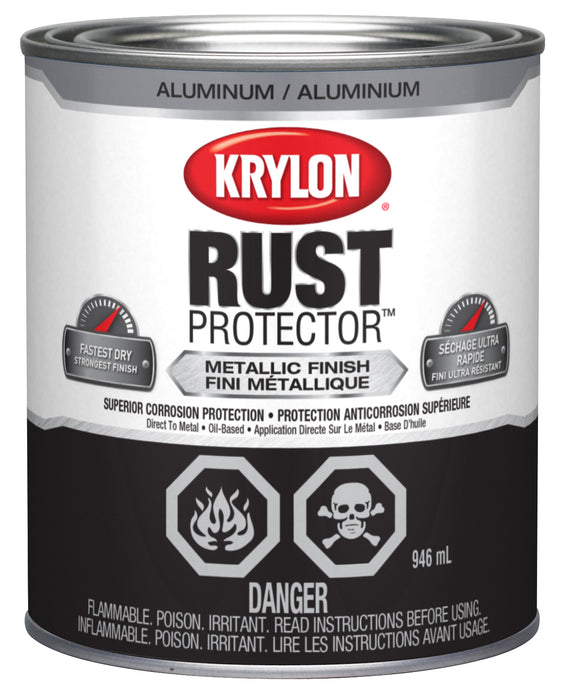 Sherwin Williams (435) 469212 Krylon Rust Protector Brush On Enamel, Aluminum, 946 mL