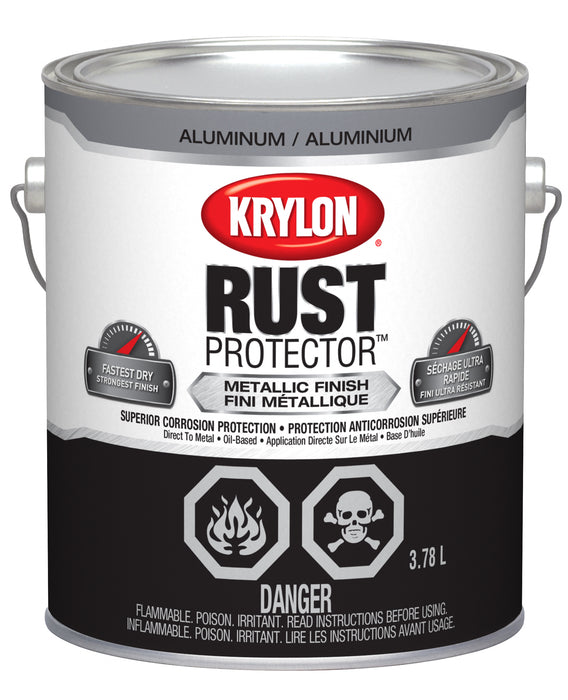 Sherwin Williams (435) 469406 Krylon Rust Protector Brush On Enamel, Aluminum, 3.78 L