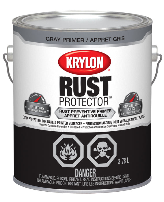 Sherwin Williams 469412 Krylon Rust Protector Brush On Enamel, Gray Primer, 3.78 L