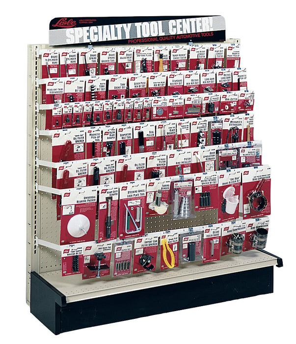 Lisle 47500 Display over 75 Tools, in only Four Feet of Valuable Gondola Space. Display bars