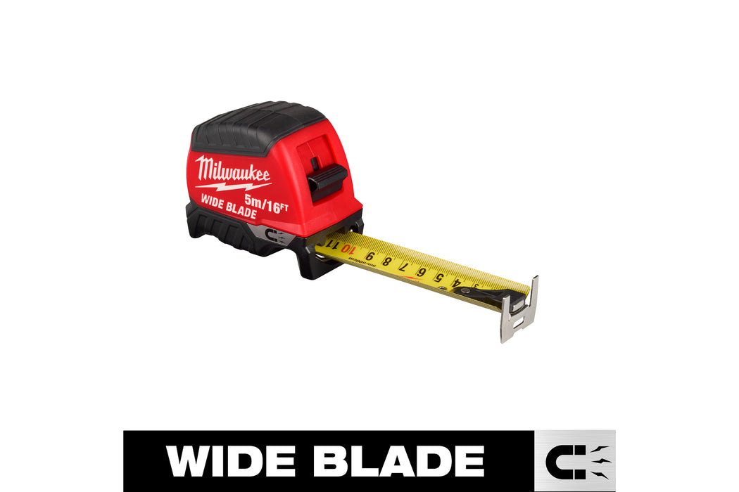 Milwaukee (366) 48-22-1217M 5M/16Ft Wide Blade Magnetic Tape Measure