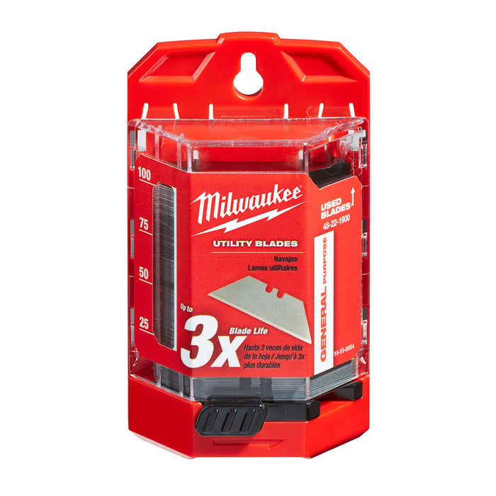 Milwaukee 48-22-1900 100 PC General Purpose Utility Blades w/ Dispenser