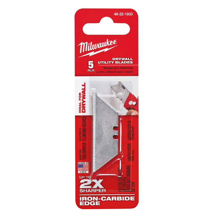 Milwaukee (366) 48-22-1933 5 PC Drywall Utility Knife Blades