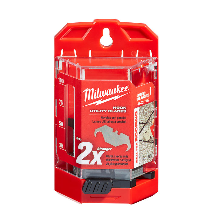 Milwaukee (366) 48-22-1952 50 PC Hook Utility Knife Blades w/ Dispenser